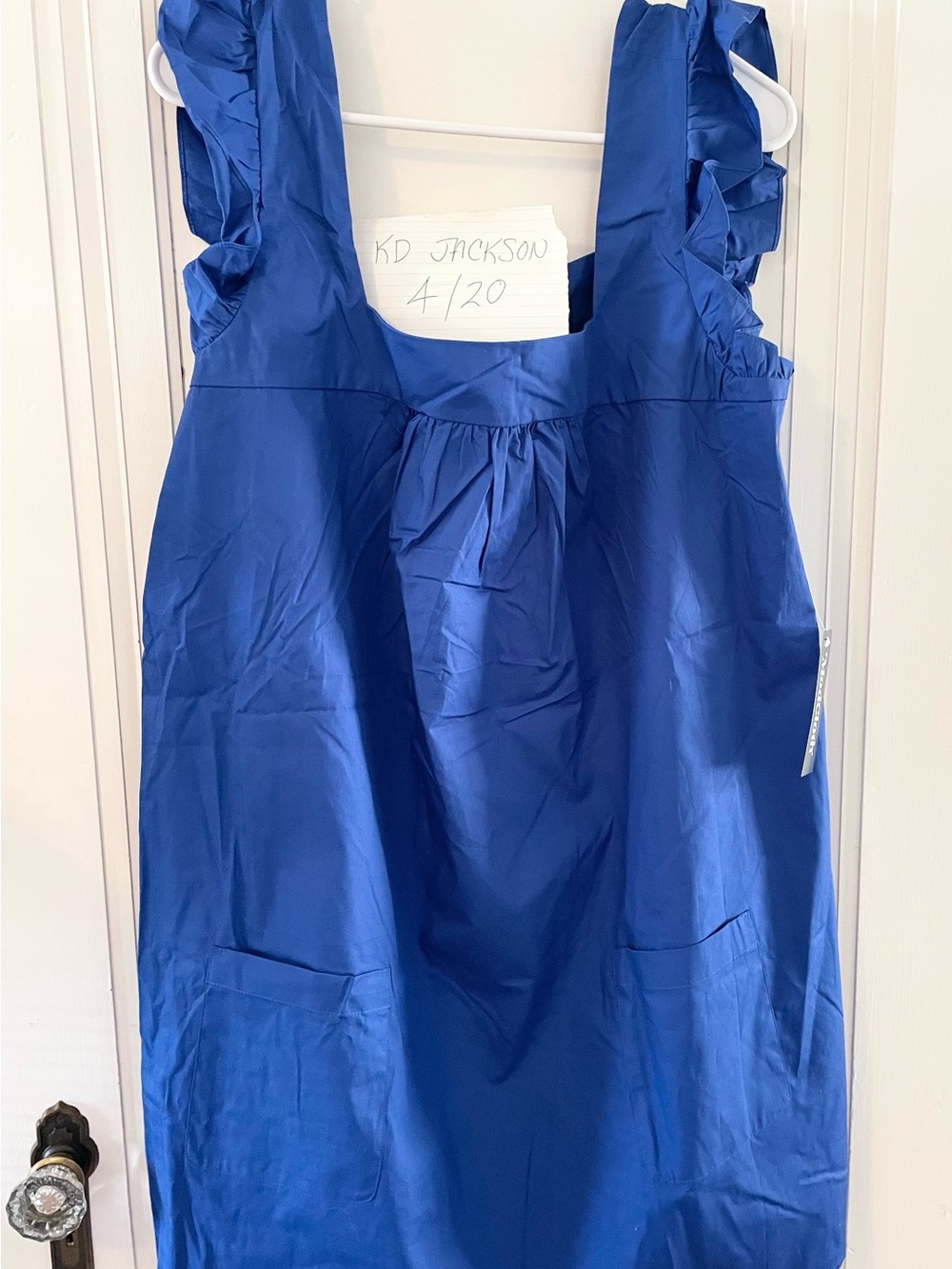 ModCloth Royal Blue Ruffle Sleeve Sundress